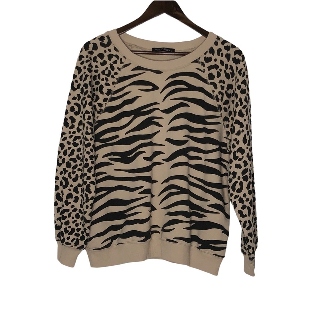 Wildfox Cheetah Print and Zebra Print Sweater Size Small‎